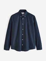 Dark Green/Tan Brown/Navy Blue 100% Cotton Long Sleeve Oxford Shirts 3 Pack - Image 9 of 13