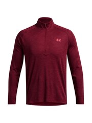 Under Armour Red Tech Textured Quarter Zip Sweat Top - Image 5 of 6