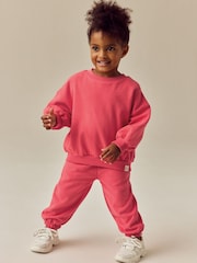 Coral Pink Sweat Joggers (3mths-7yrs) - Image 3 of 4