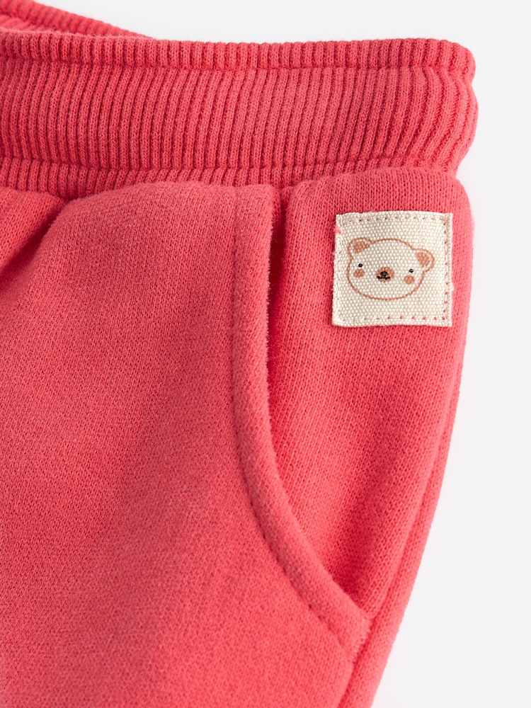 Coral Red Cuffed Sweat Joggers (3mths-7yrs) - Image 7 of 7