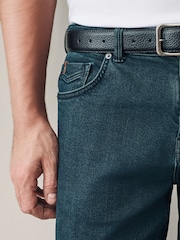 Dark Blue Slim Fit Signature Belted Jeans - Image 5 of 11