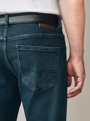 Dark Blue Slim Fit Signature Belted Jeans - Image 6 of 11