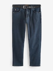 Dark Blue Slim Fit Signature Belted Jeans - Image 7 of 11