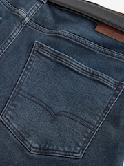 Dark Blue Slim Fit Signature Belted Jeans - Image 9 of 11