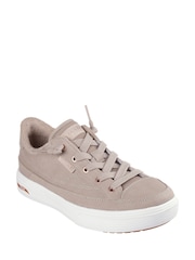 Skechers Beige Canvas Arch Fit Arcade Womens Trainers - Image 3 of 5