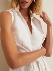 Phase Eight White Tie Front Becky Midi Dress - Image 5 of 7