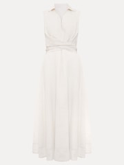 Phase Eight White Tie Front Becky Midi Dress - Image 7 of 7