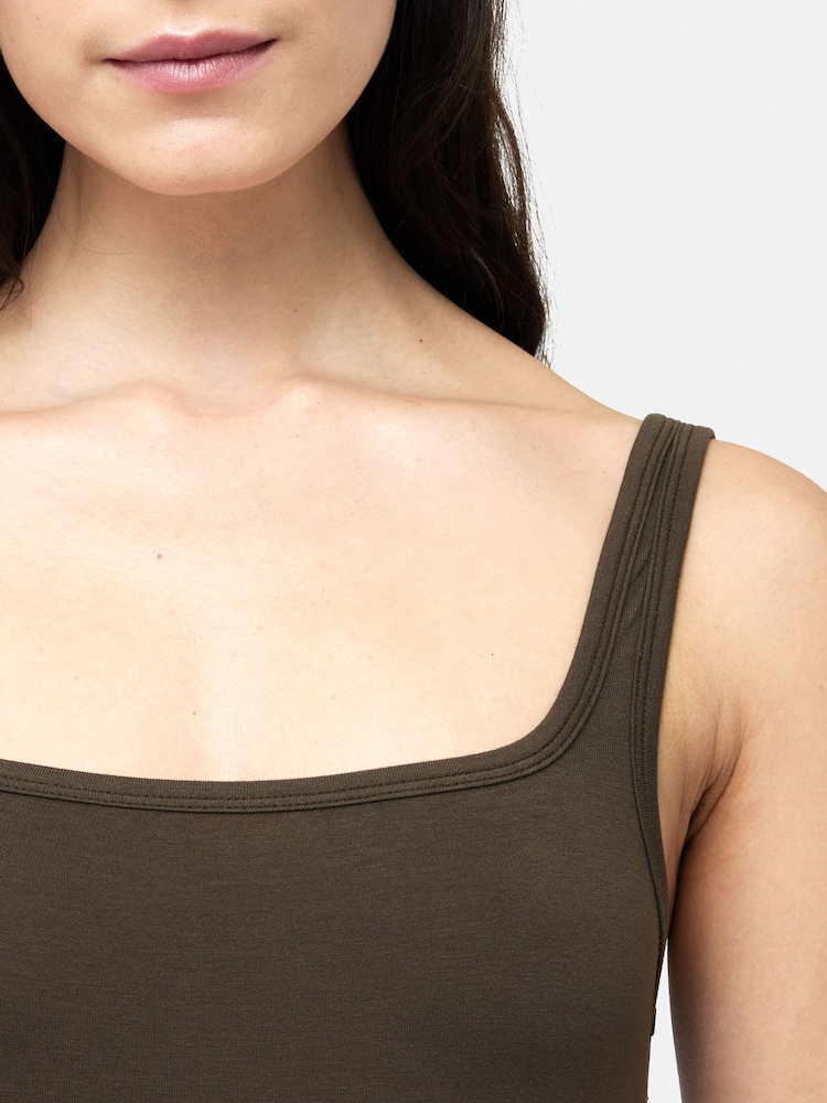 Jigsaw Brown Square Neck Layering Tank - Image 2 of 6