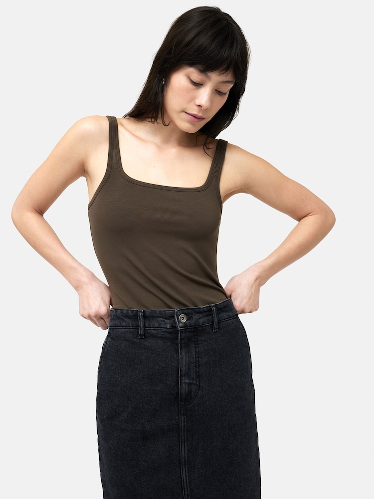 Jigsaw Brown Square Neck Layering Tank - Image 6 of 6
