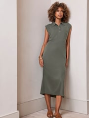 Mint Velvet Green Polo Midi Dress - Image 1 of 7
