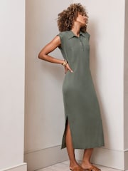 Mint Velvet Green Polo Midi Dress - Image 4 of 7