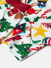 Joules Cream Cotton Christmas Pyjamas - Image 3 of 4