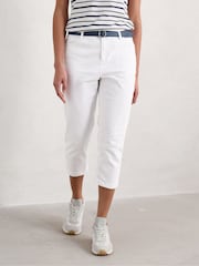 Seasalt Cornwall White Albert Quay Slim Fit Trouser - Image 1 of 5