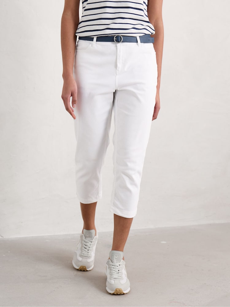 Seasalt Cornwall White Albert Quay Slim Fit Trouser - Image 1 of 5
