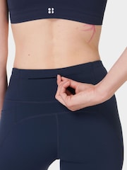 Sweaty Betty Navy Blue 7/8 Length Power Workout Leggings - Image 7 of 11