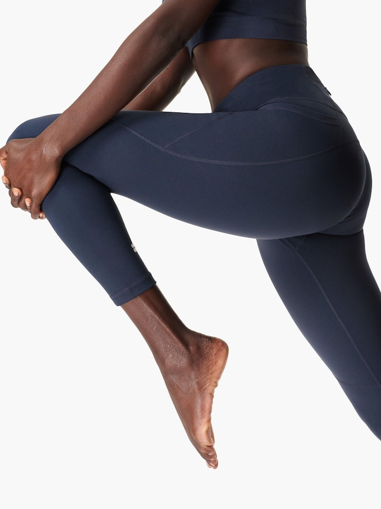 Buy Sweaty Betty Navy Blue 7/8 Length Power Workout Leggings from
