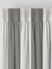Laura Ashley Steel Grey Lille Stripe Made to Measure 100% Cotton Curtains - Image 5 of 9