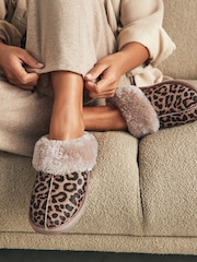 Animal Pony Hair Mule Slippers - Image 1 of 8