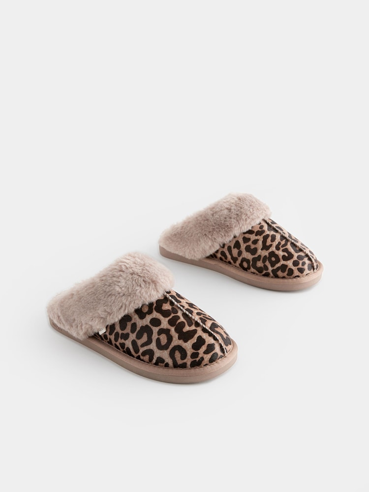 Animal Pony Hair Mule Slippers - Image 3 of 8