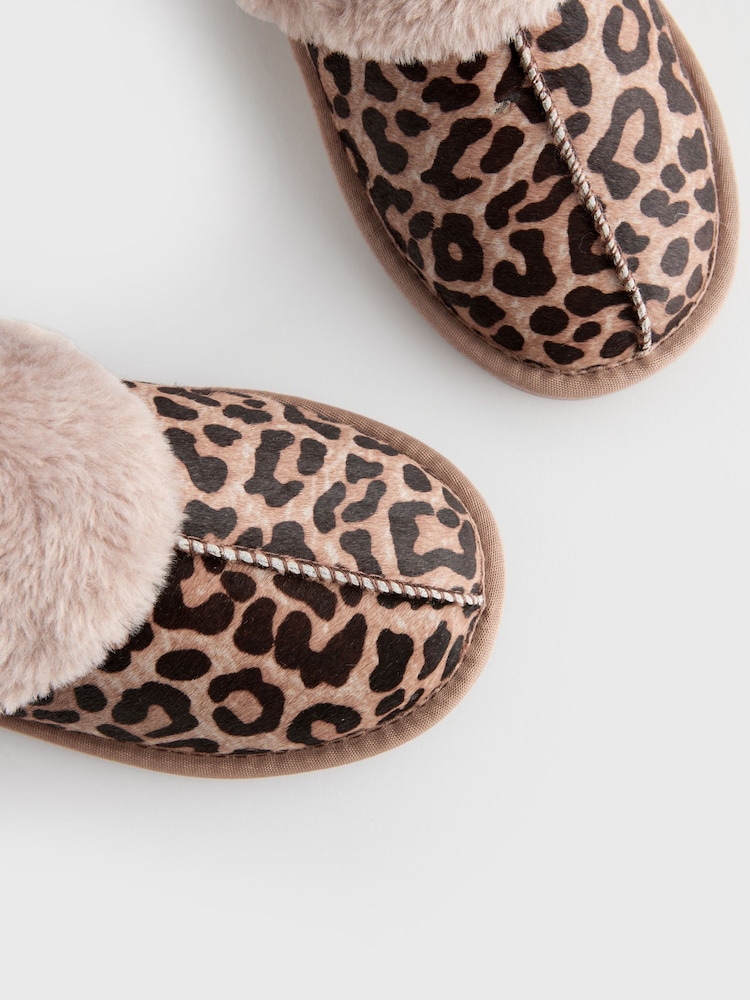 Animal Pony Hair Mule Slippers - Image 6 of 8