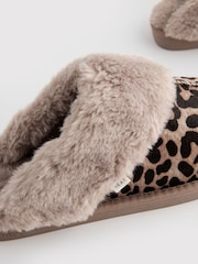 Animal Pony Hair Mule Slippers - Image 8 of 8