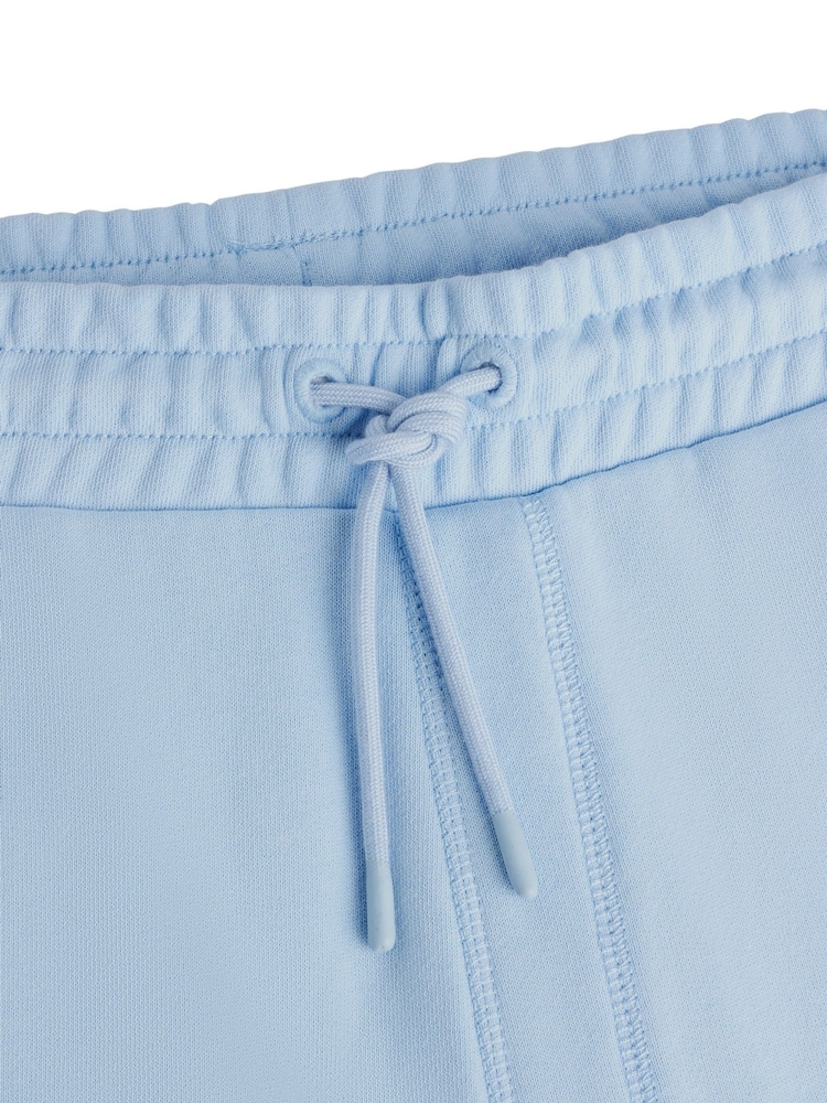 BOSS Light Blue Regular Fit Cotton Terry Jersey Shorts - Image 9 of 9