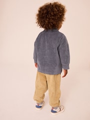 Blue/Tan Brown Jersey Corduroy Shirt and Joggers Set (3mths-7yrs) - Image 2 of 10