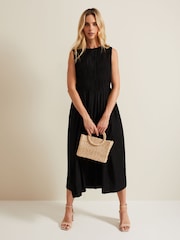 Phase Eight Brown Suede Scallop Block Heels - Image 4 of 7