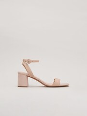 Phase Eight Brown Suede Scallop Block Heels - Image 5 of 7