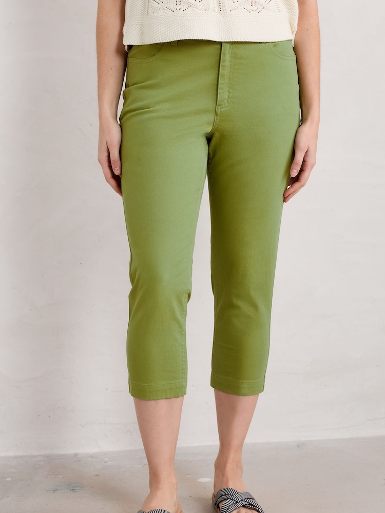 Seasalt Cornwall Green Albert Quay Crops Trousers - Image 1 of 5 Seasalt Cornwall Green Albert Quay Crops Trousers - Image 1 of 5