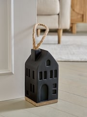 Black Bronx Wood Effect House Doorstop - Image 1 of 5