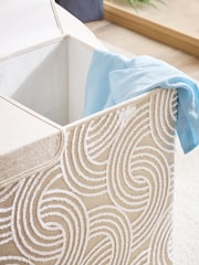 Natural Geo Tufted Sorter Laundry Basket - Image 2 of 4