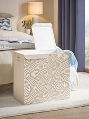 Natural Geo Tufted Sorter Laundry Basket - Image 3 of 4