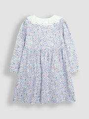JoJo Maman Bébé Pink Bloom Ditsy Floral Floral Broderie Collar Dress - Image 2 of 3