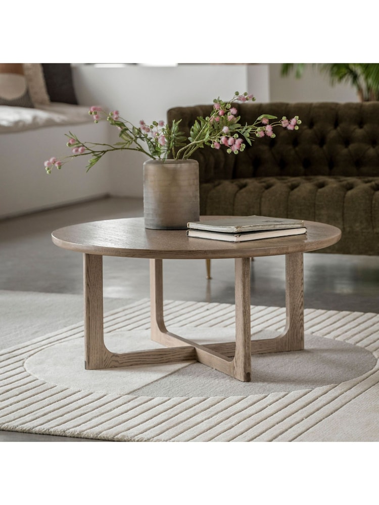 Gallery Home Brown Neston Round Coffee Table - Image 1 of 3