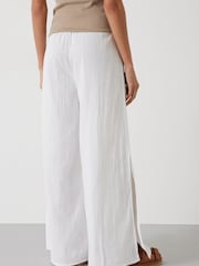 Hush White Elodie Beach 100% Cotton Trousers - Image 3 of 5