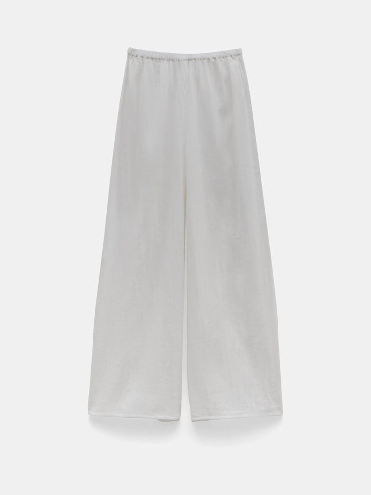 Hush White Elodie Beach 100% Cotton Trousers - Image 5 of 5