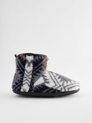 Grey Faux Fur Lined Boot Slippers - Image 3 of 9