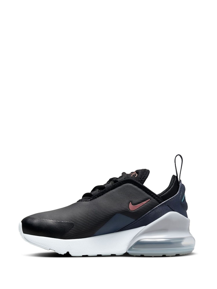 Nike Black/White Youth Air Max 270 Trainers - Image 2 of 8
