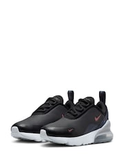Nike Black/White Youth Air Max 270 Trainers - Image 3 of 8