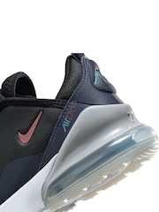 Nike Black/White Youth Air Max 270 Trainers - Image 8 of 8