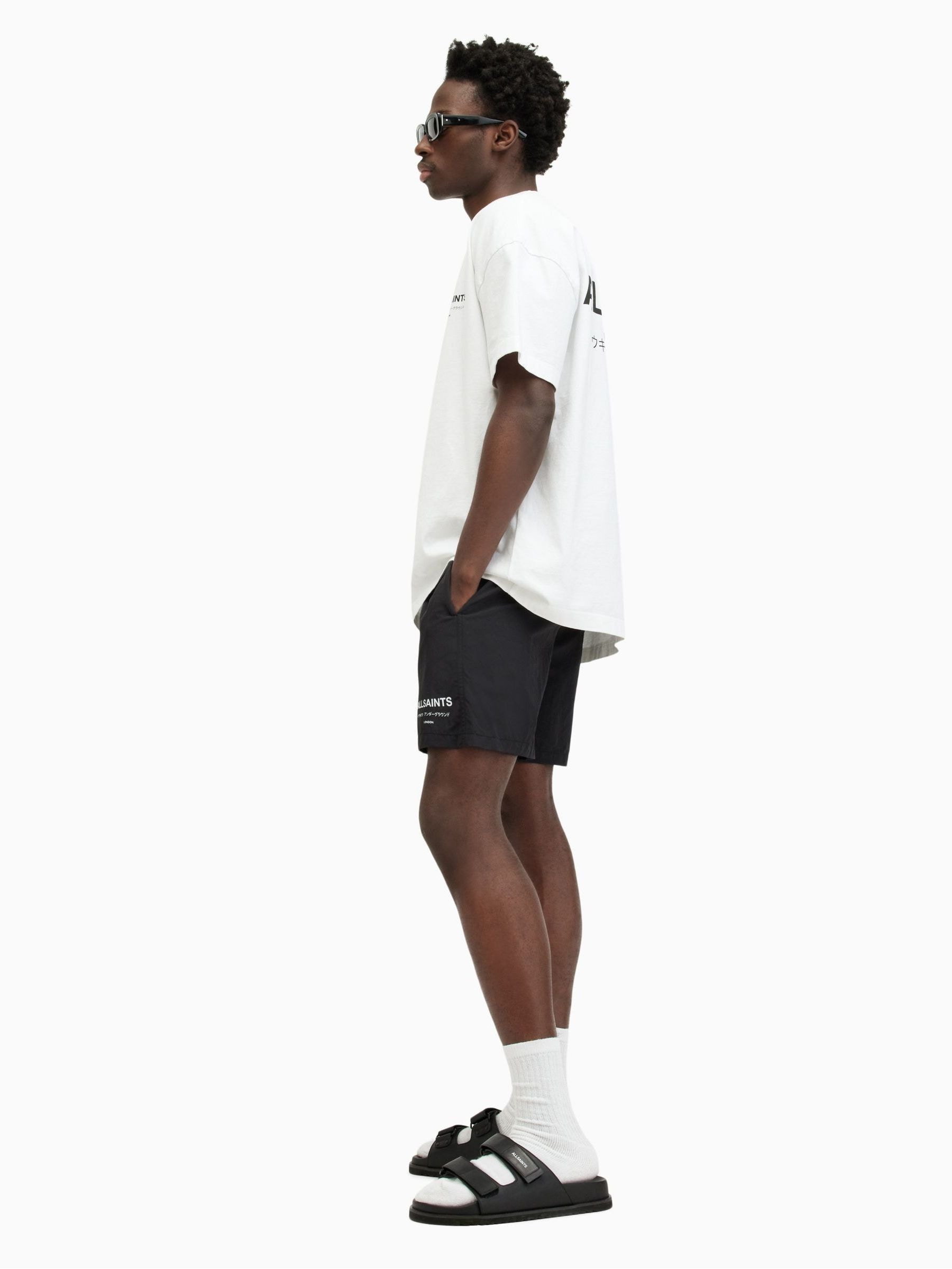 Buy AllSaints Underground Black Swim Shorts from Next USA
