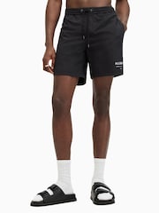 AllSaints Underground Black Swim Shorts - Image 7 of 10