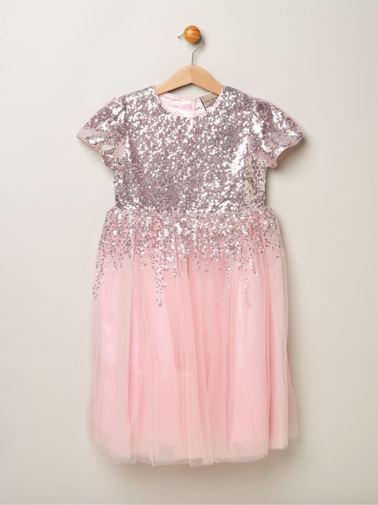 Miss Sequin Waterfall Tulle Skirt Dress - Image 1 of 4