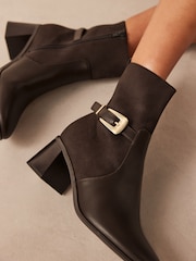 Chocolate Brown Forever Comfort® Buckle Ankle Boots - Image 3 of 8