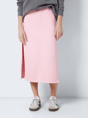NOISY MAY Pink Midi Denim Skirt With Side Split - Image 3 of 7