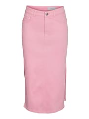 NOISY MAY Pink Midi Denim Skirt With Side Split - Image 6 of 7