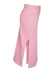 NOISY MAY Pink Midi Denim Skirt With Side Split - Image 7 of 7