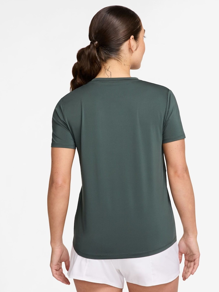 Nike Dark Green One Classic Dri-FIT Short Sleeve Top - Image 2 of 4