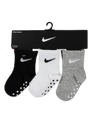 črna - Nike Kids Little Gripper Socks 3 Pack - Slika 1 iz 4
